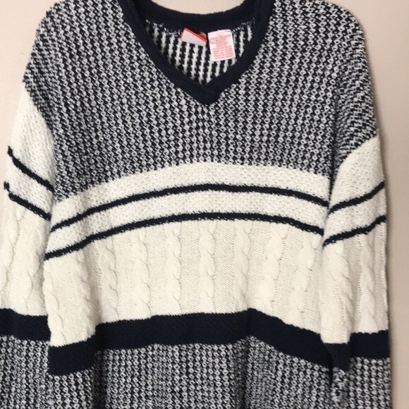 Vtg Liz Claiborne oversized cotton blend knit pullover fall sweater large - Picture 2 of 11